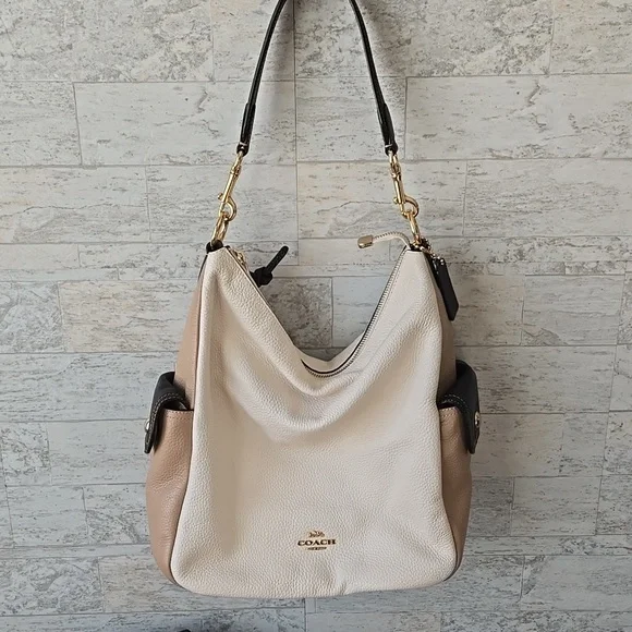 Coach Pennie Shoulder Handbag Leather With Brown Dust Cover Slip - Picture 17 of 17